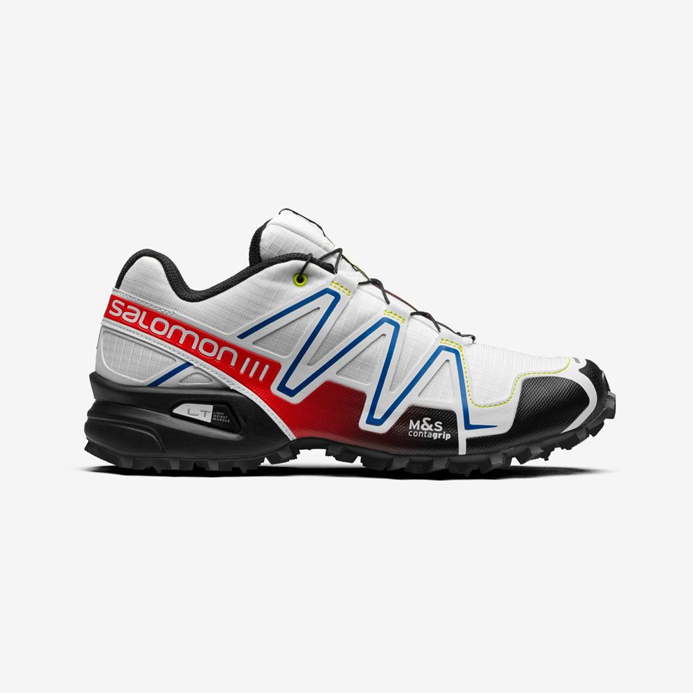 SALOMON SPEEDCROSS 3 RACING Philippines - Women's Sneakers - White/ Black/ Red | 864591-MFD